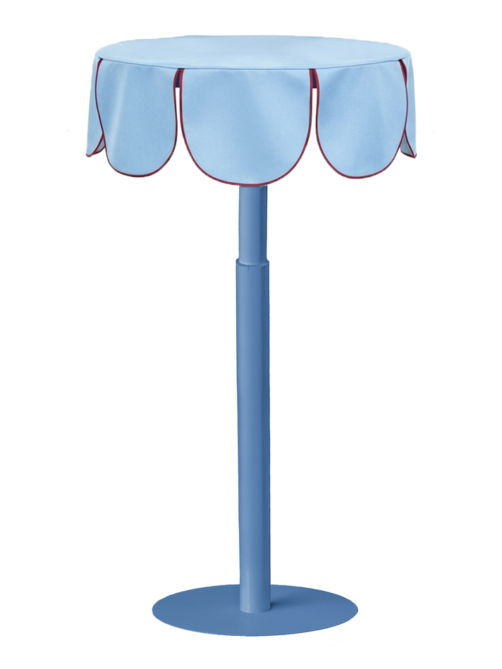 Стол "Yes, Caap" Twist, черничный йогурт+something blue, велюр (телескопическая нога) - Фото миниатюра 1